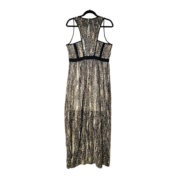 Calvin Klein Sleeveless dress sheer overlay Size 12 Animal Print - Picture 3 of 5